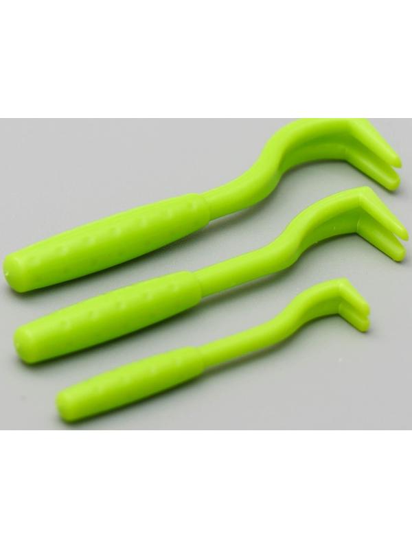 Набор выкручивателей для клещей, 3 размера, зелёные