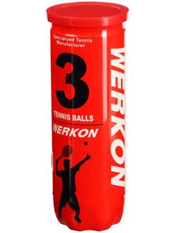 Мяч для большого тенниса WERKON 989, с давлением, набор 3 шт