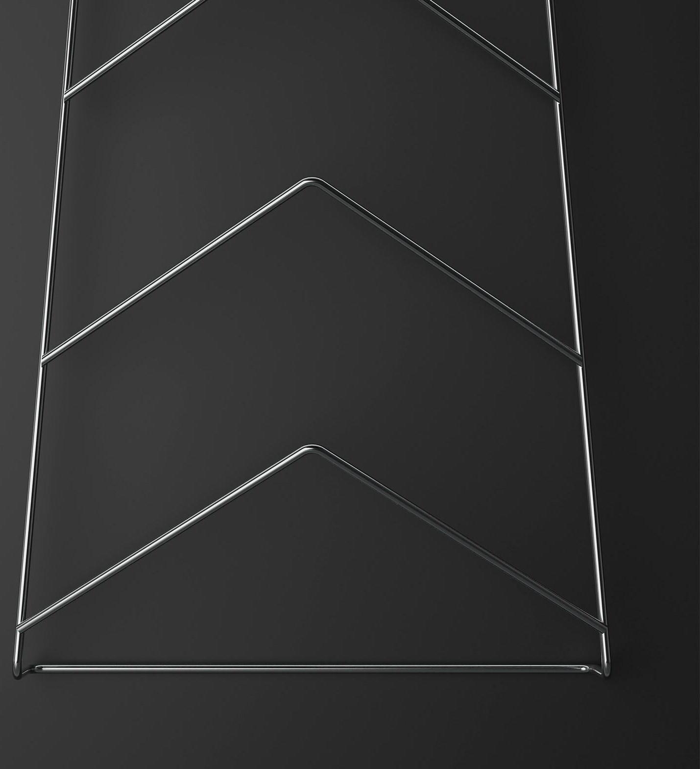 Подвеска под крышки на 5 предметов, 39×18×6 см, цвет хром