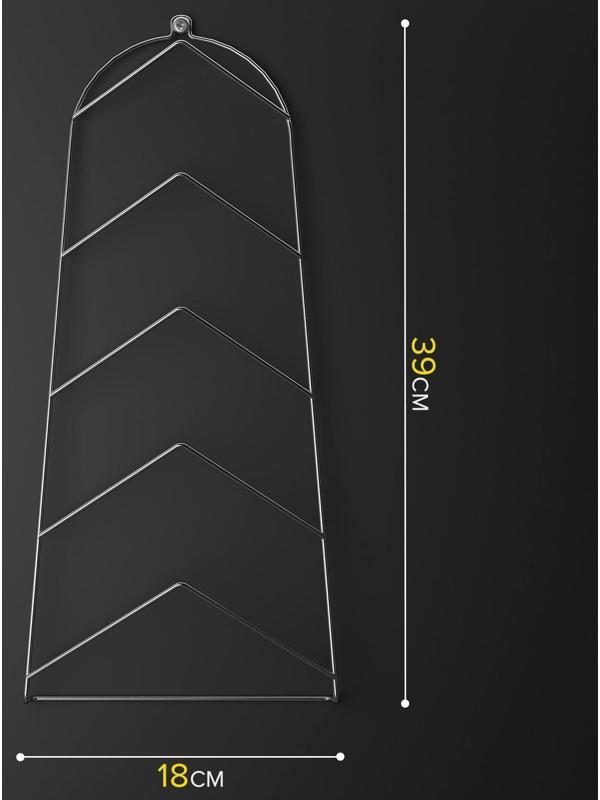 Подвеска под крышки на 5 предметов, 39×18×6 см, цвет хром