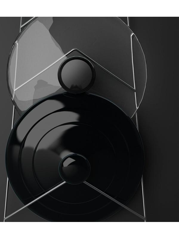 Подвеска под крышки на 5 предметов, 39×18×6 см, цвет хром