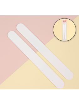 Пилки-наждаки на деревянной основе, абразивность 180, 18 см, 2 шт, цвет белый