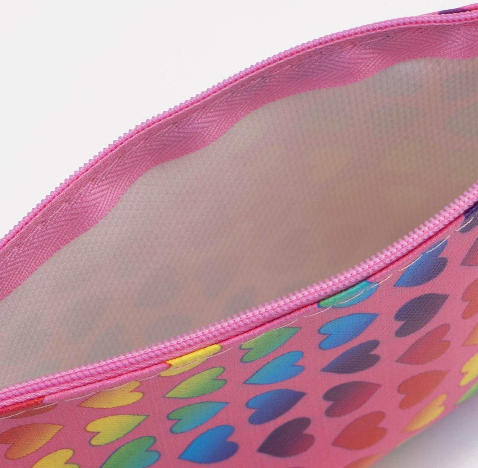 Косметичка на молнии, цвет розовый