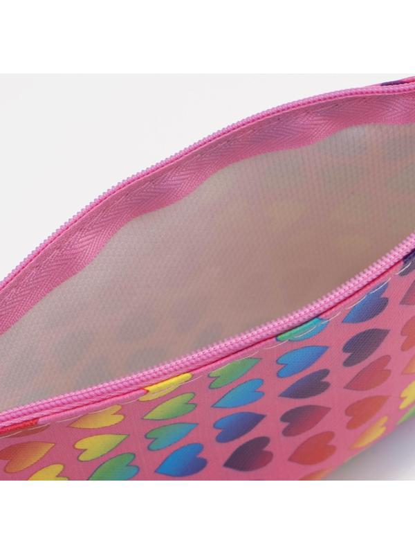 Косметичка на молнии, цвет розовый