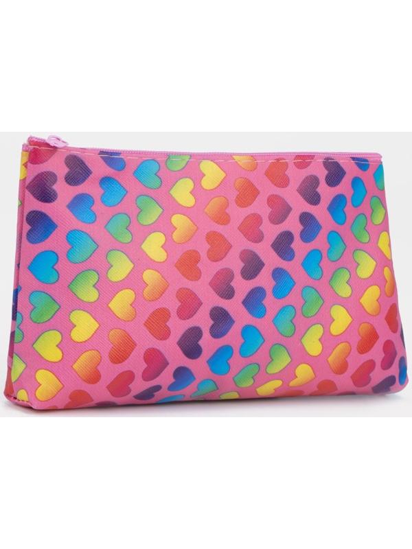 Косметичка на молнии, цвет розовый