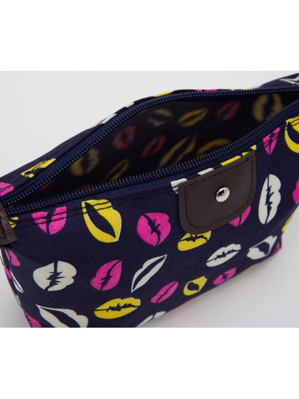 Косметичка на молнии, цвет синий