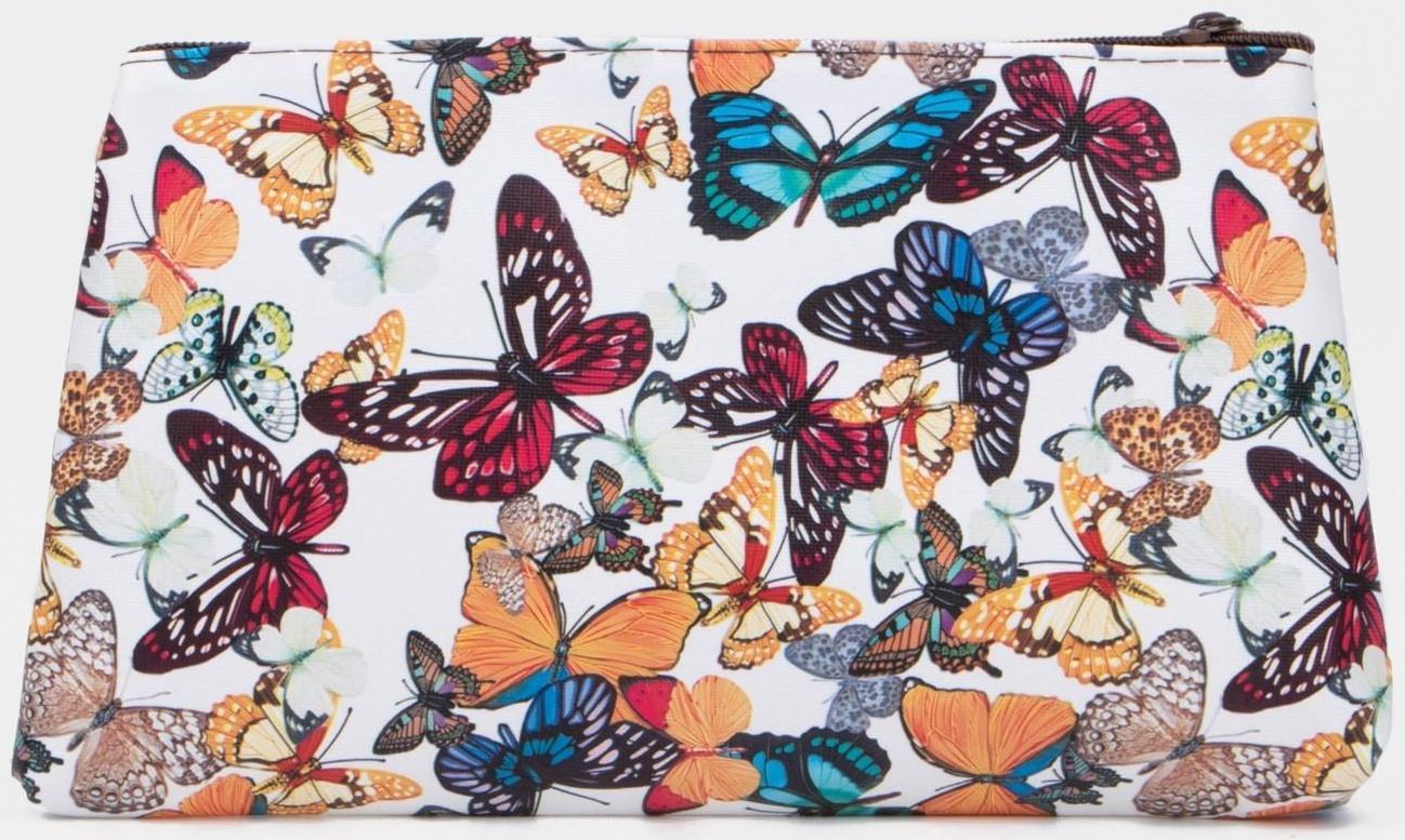 Косметичка на молнии, цвет белый/разноцветный