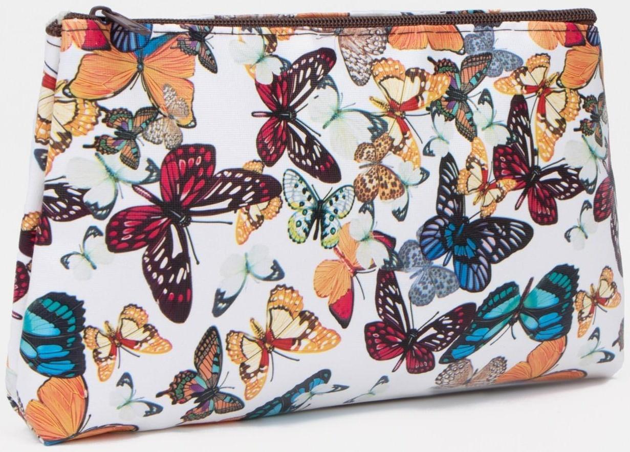 Косметичка на молнии, цвет белый/разноцветный