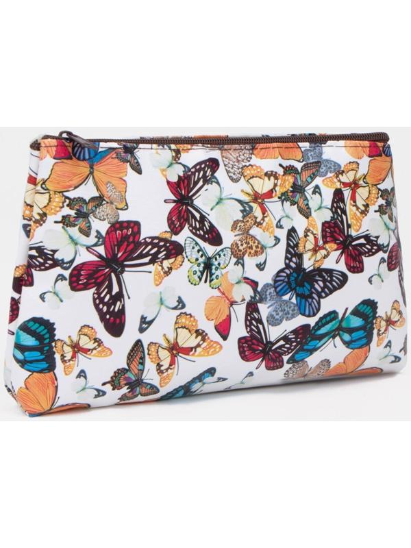 Косметичка на молнии, цвет белый/разноцветный