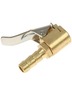 Наконечник насоса, быстросъемный, металлический, с клапаном, бронзовый, малый