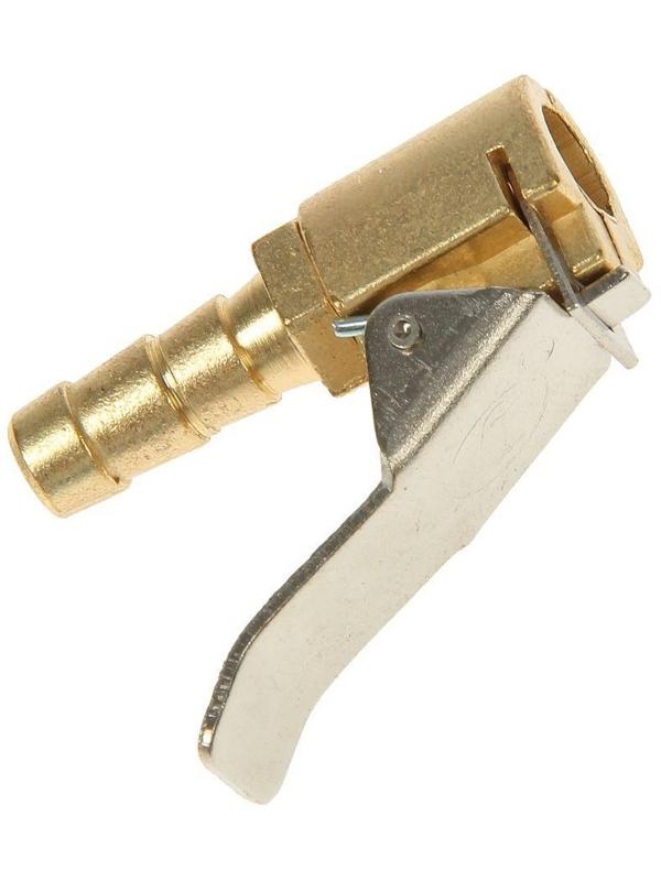 Наконечник насоса, быстросъемный, металлический, с клапаном, бронзовый, малый