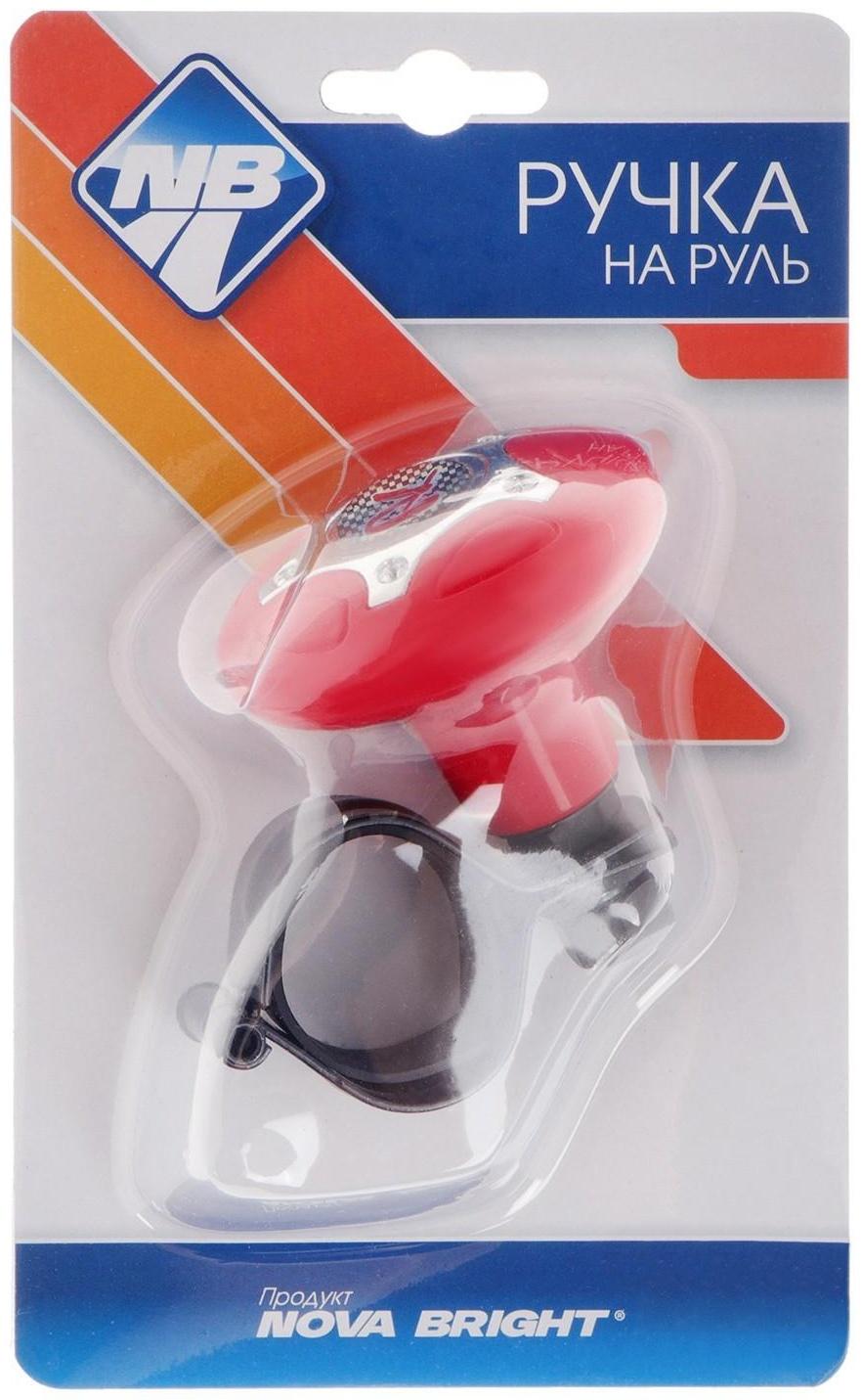 Ручка на руль Nova Bright, красный / хром