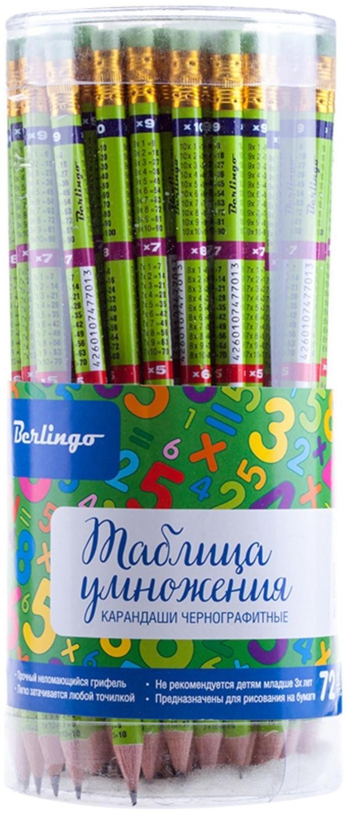 Карандаш чернографитный c ластиком 