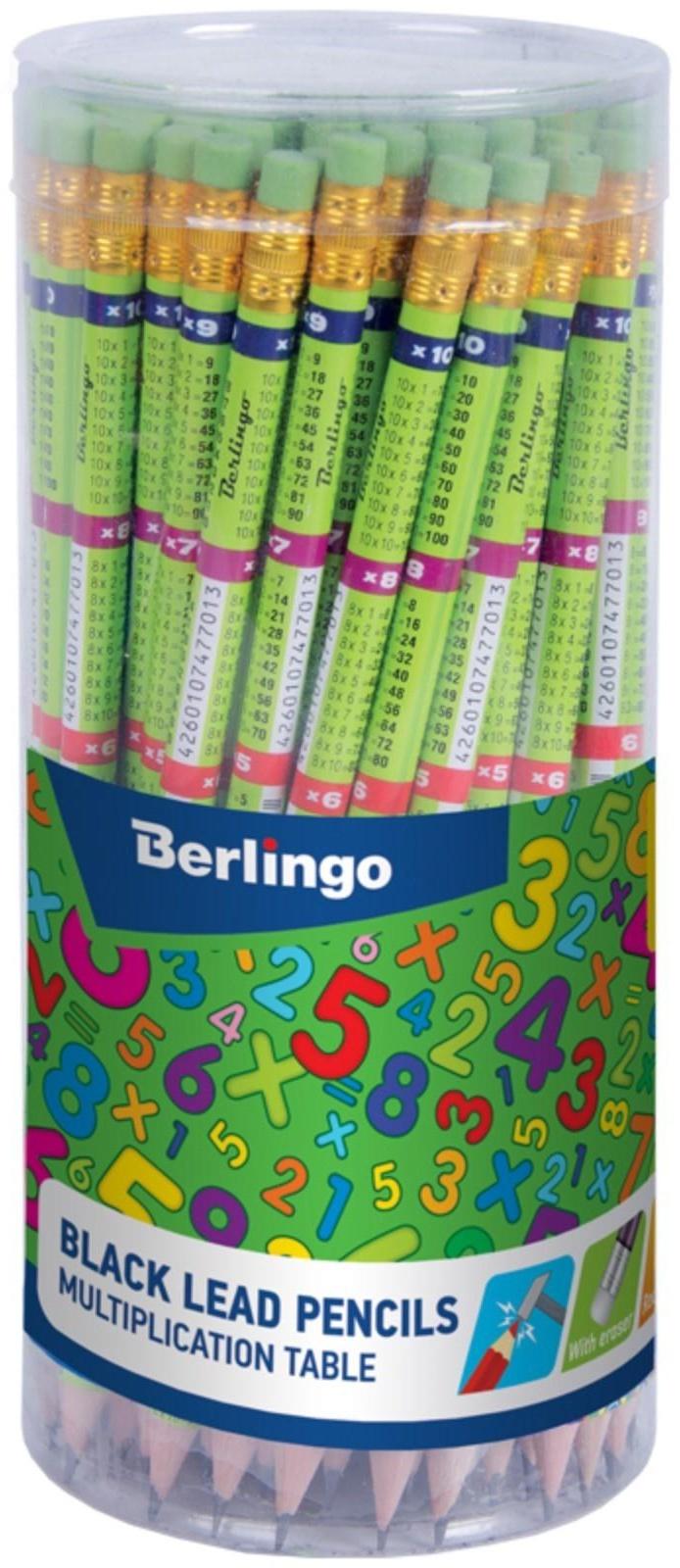 Карандаш чернографитный c ластиком 