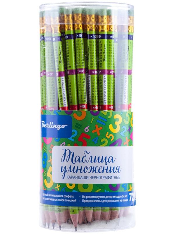 Карандаш чернографитный c ластиком 