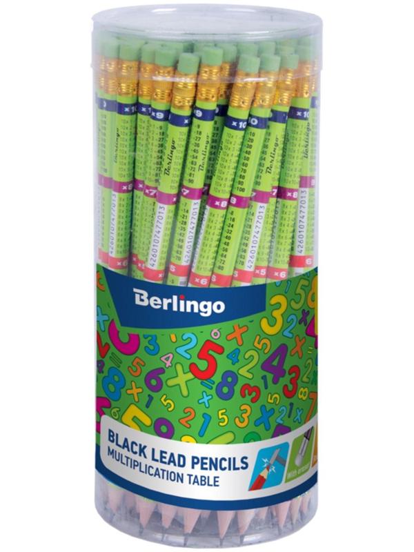 Карандаш чернографитный c ластиком 