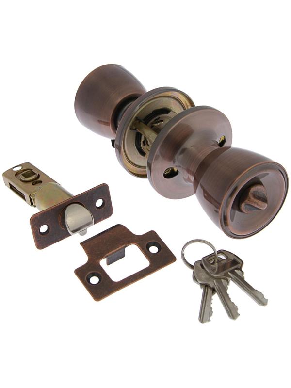 Защелка 1203, с ключом, цвет медь