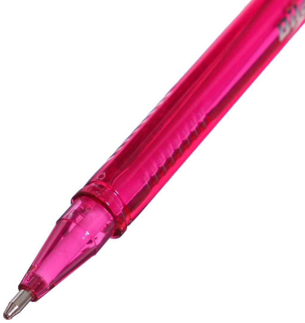 Набор ручек шариковых, 6 цветов, треугольный, тонированный корпус, в блистере на кнопке