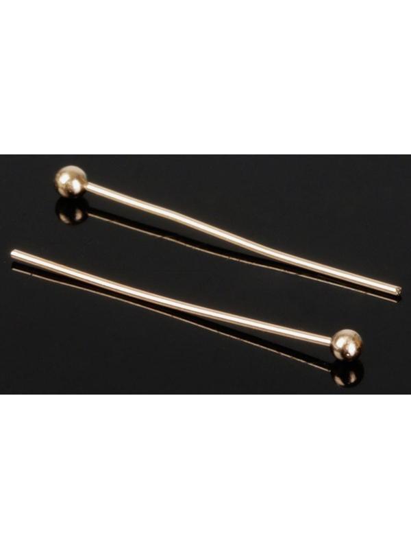 Штифт с шариком СМ-1103-14, 2 см, 50 гр (±310 шт), цвет золото