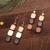 Серьги ручная работа, деревянные 