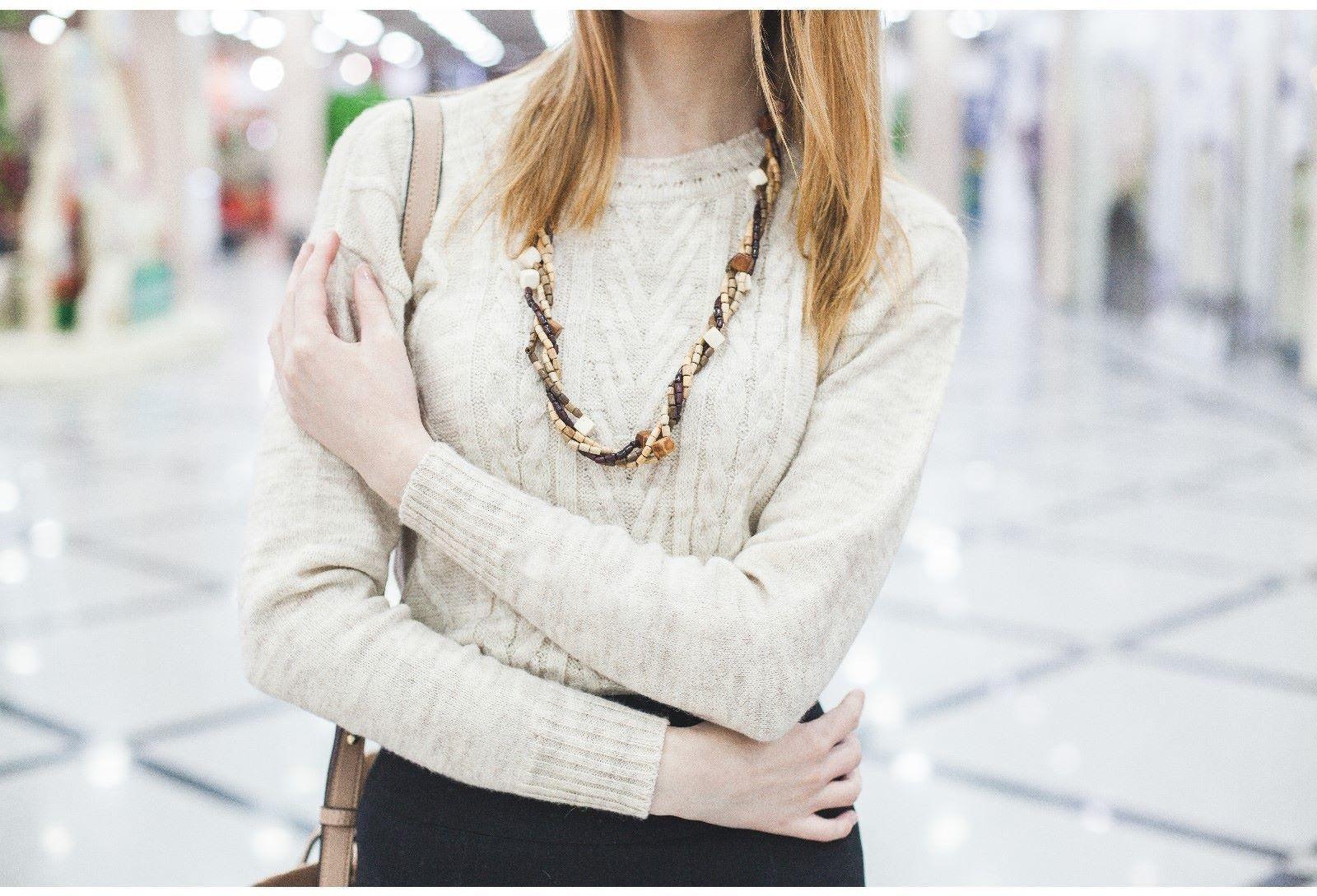 Бусы ручная работа, деревянные 