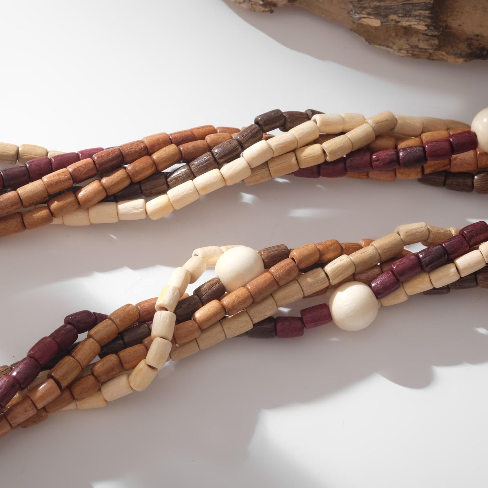 Бусы ручная работа, деревянные 