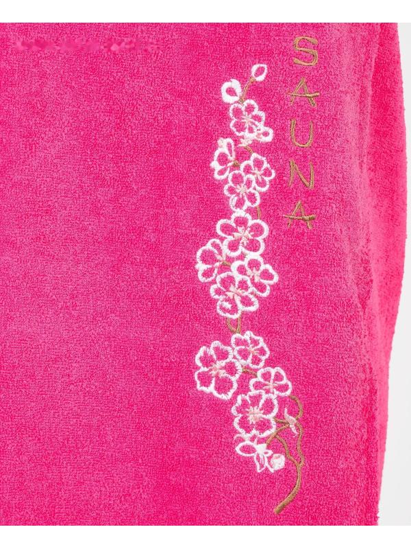 Набор д/сауны махр. жен. (Килт(юбка)(80х150+-2)+ чалма), цвет малиновый