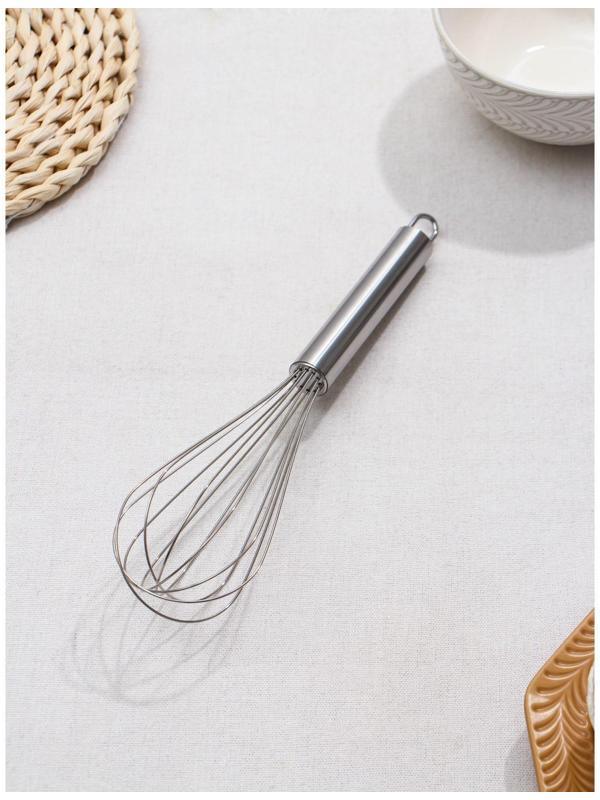 Венчик для взбивания Доляна «Стандарт», 25 см, цвет серебряный