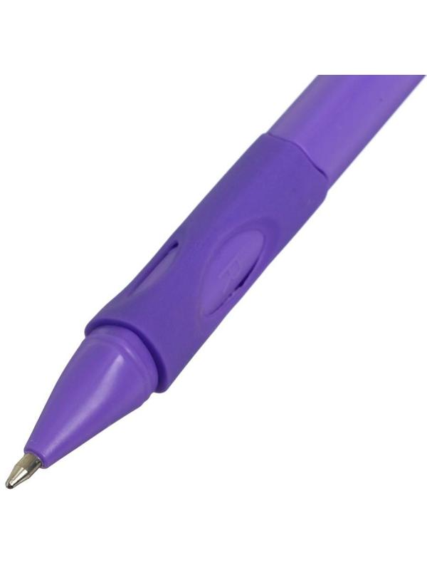 Ручка шариковая, 0.7 мм, стержень синий, корпус с резиновым держателем, МИКС