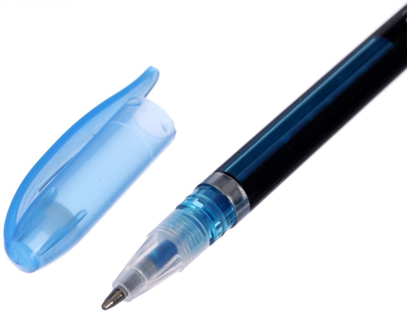 Набор гелевых ручек, 12 цветов, корпус чёрный в полоску в стержень, в блистере на кнопке