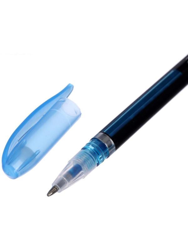 Набор гелевых ручек, 12 цветов, корпус чёрный в полоску в стержень, в блистере на кнопке