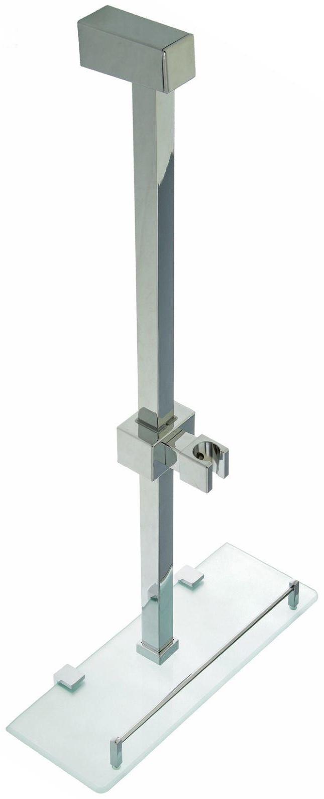 Стойка душевая Accoona A405, со стеклянной полочкой, хром