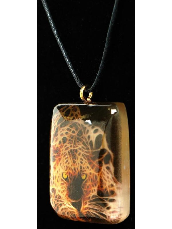 Кулон «Леопард», селенит