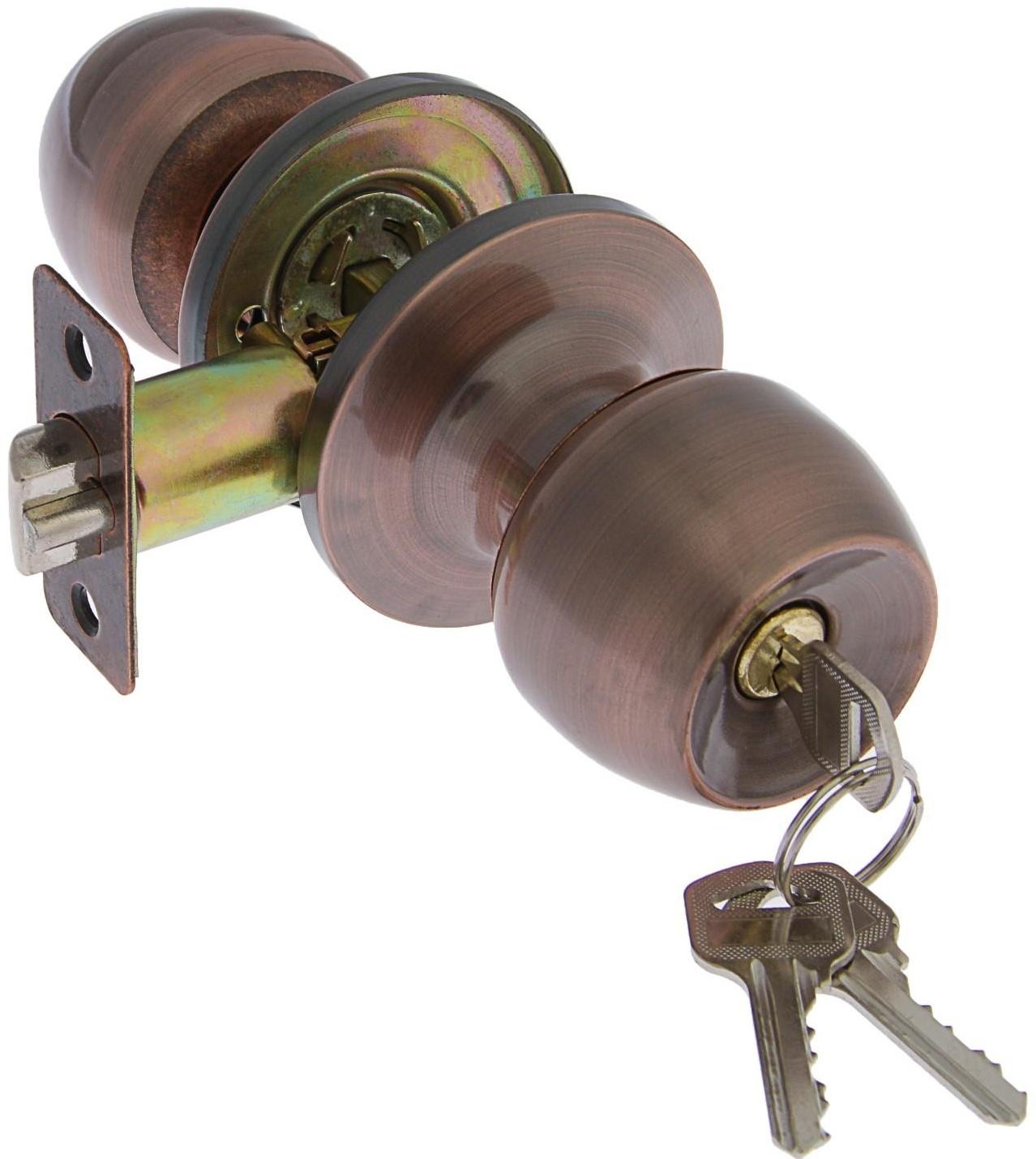 Защелка 1103, с ключом, цвет медь