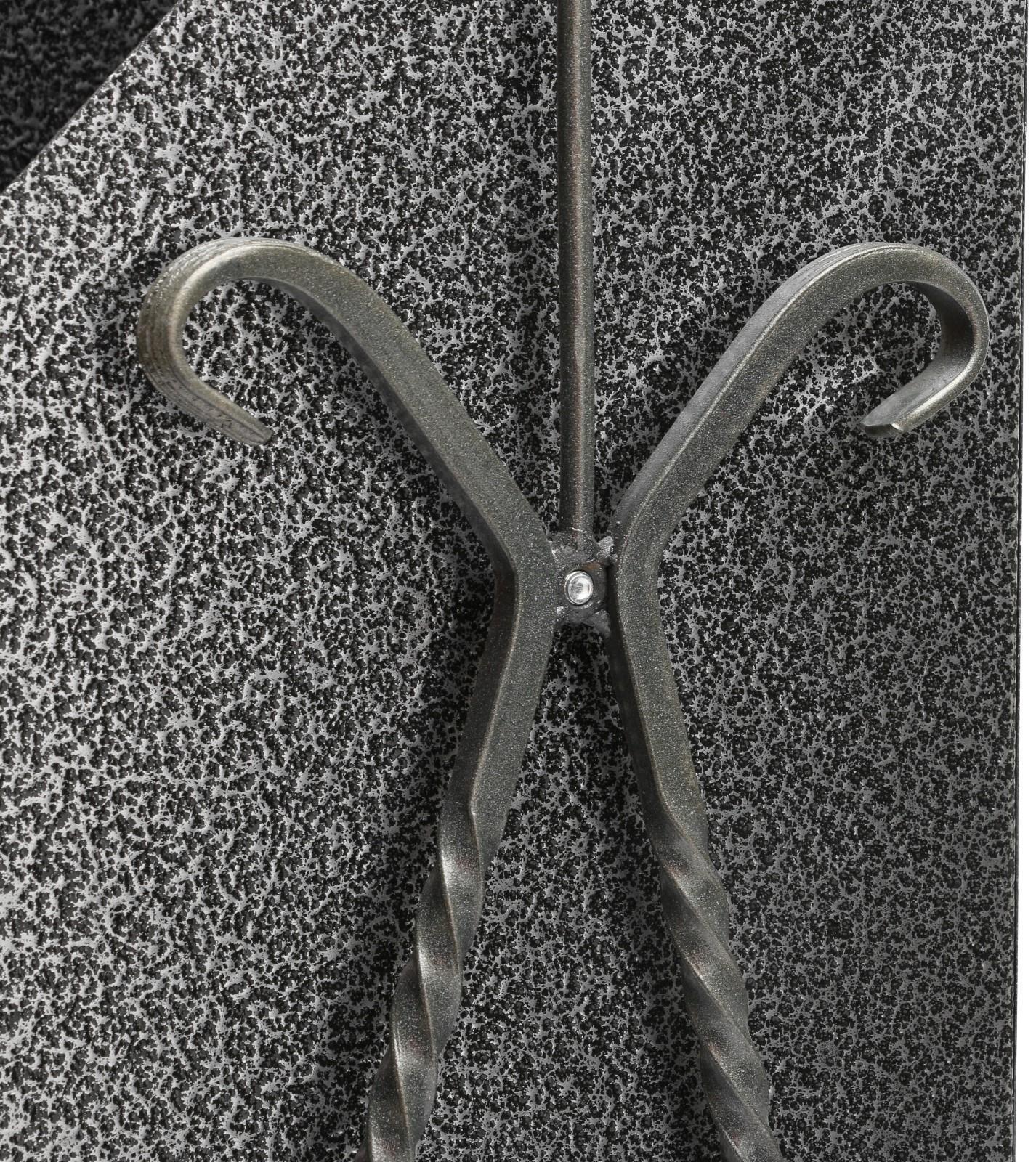 Урна квадратная на гнутых ножках с крышей, 22 л серый, художественная ковка