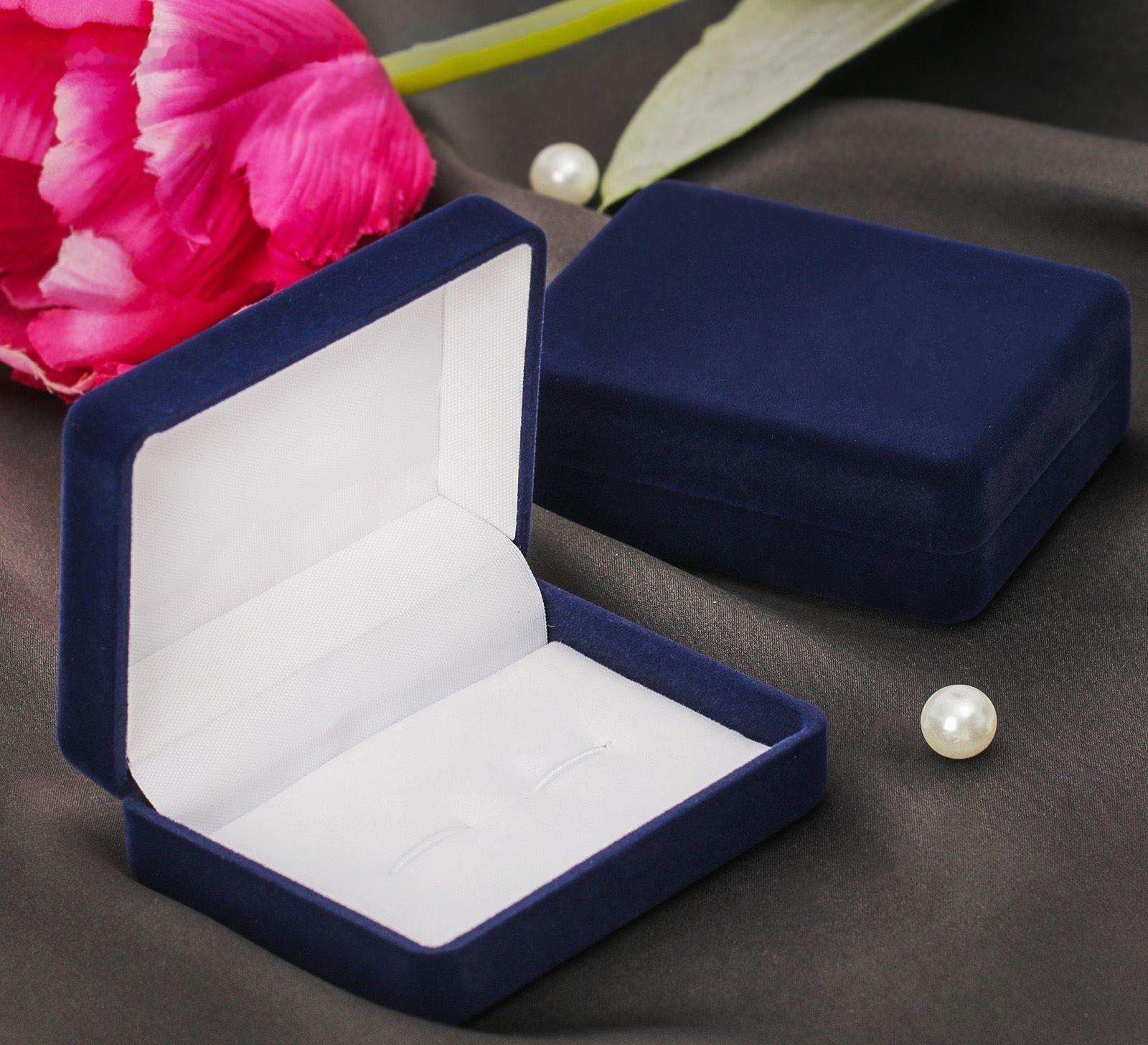 Футляр бархатный под серьги/запонки 