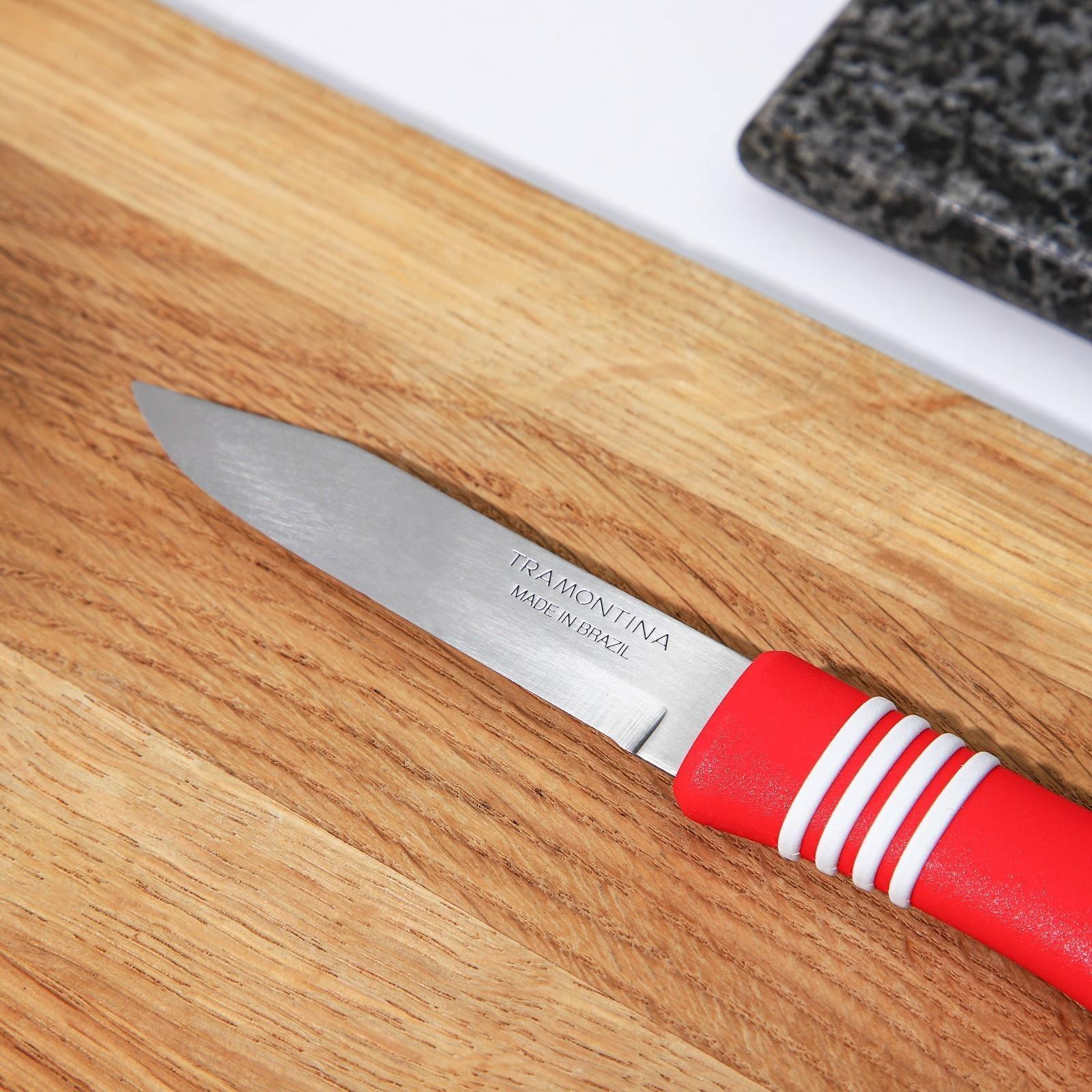 Нож Cor&Cor для очистки овощей, длина лезвия 7,5 см, цвет красный