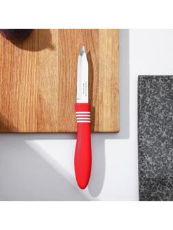 Нож Cor&Cor для очистки овощей, длина лезвия 7,5 см, цвет красный