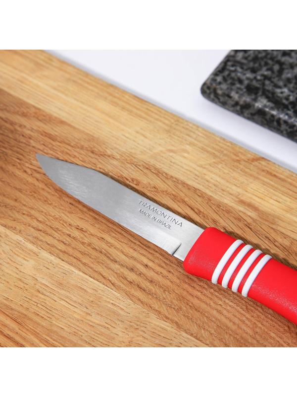 Нож Cor&Cor для очистки овощей, длина лезвия 7,5 см, цвет красный