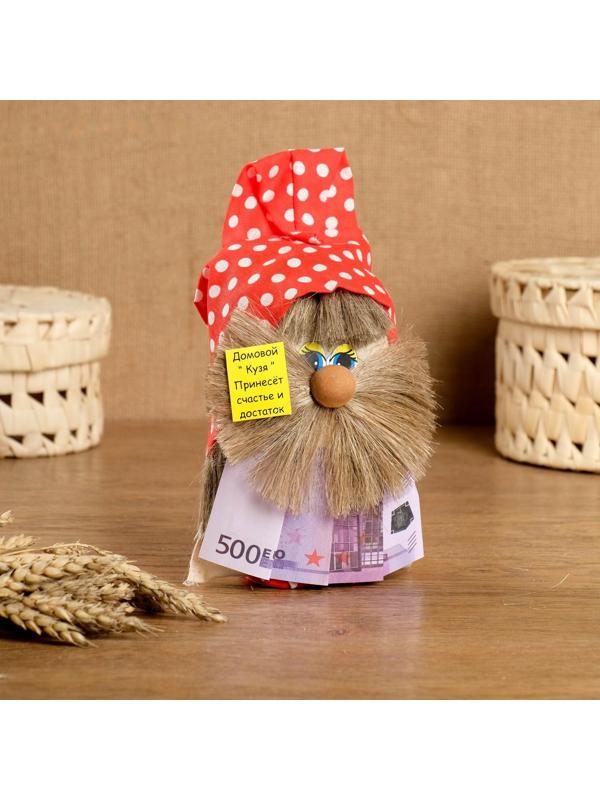 Оберег «Домовой с евро», 20 см, микс