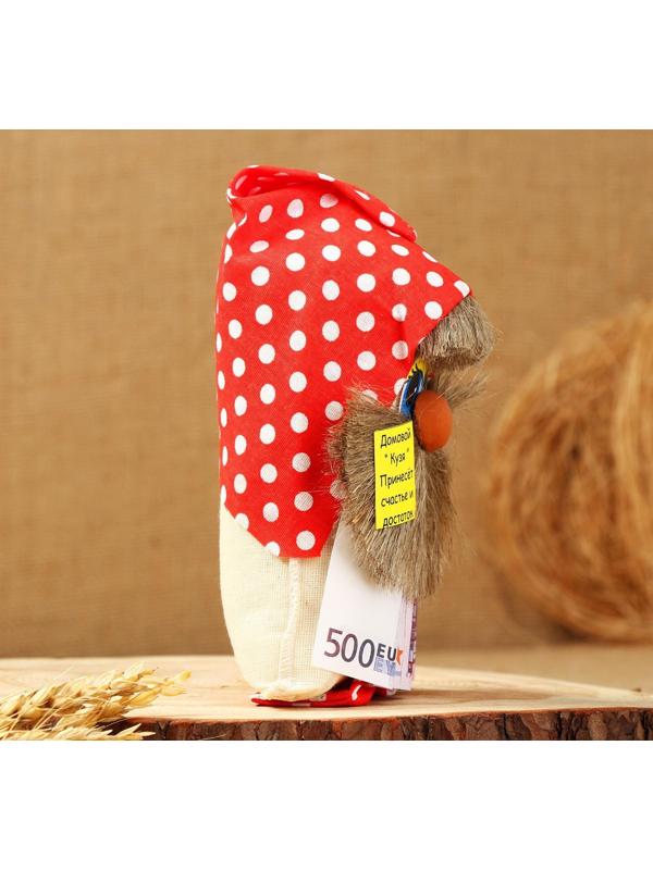 Оберег «Домовой с евро», 20 см, микс