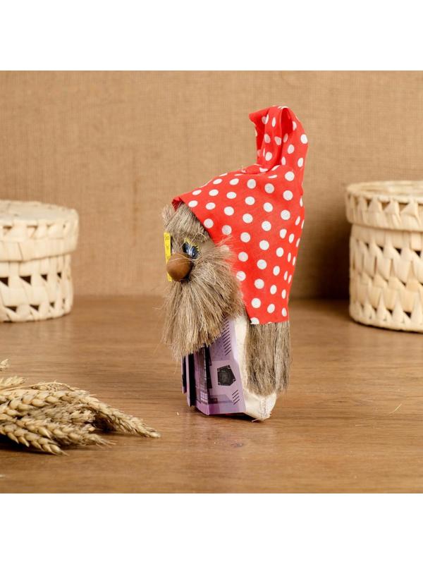 Оберег «Домовой с евро», 20 см, микс