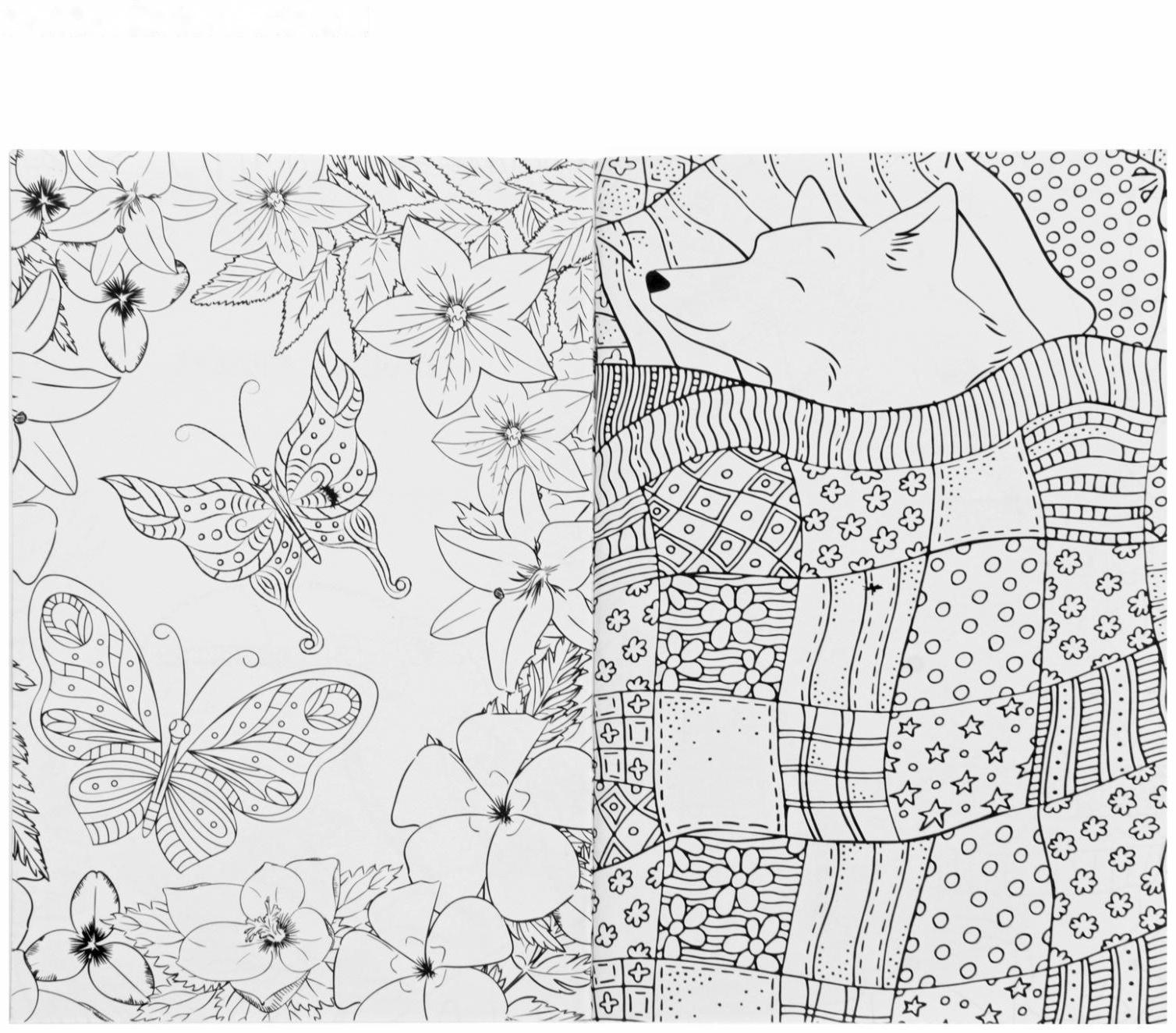 Раскраска - антистресс, альбом «Таинственный мир животных» А6