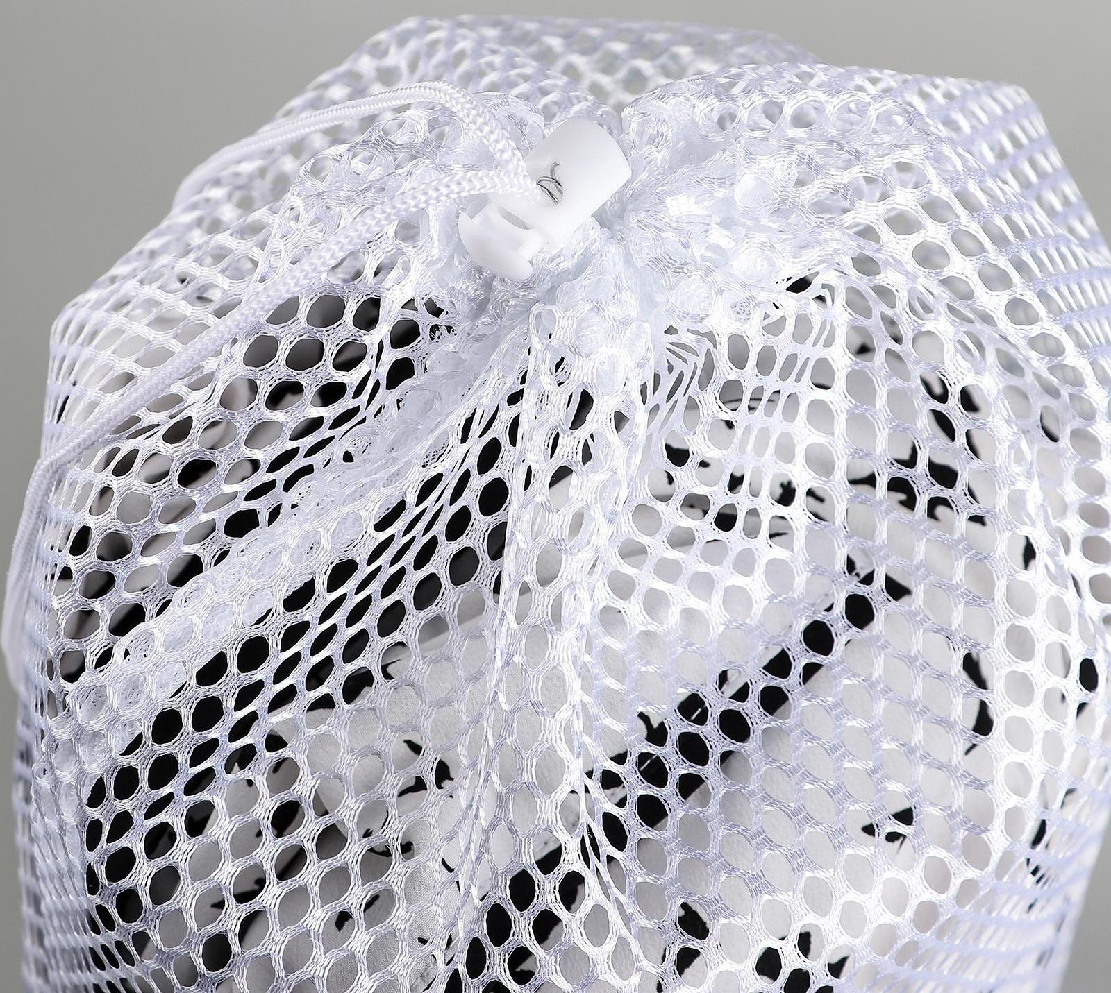 Мешок для стирки белья Доляна, 30×40 см, крупная сетка, цвет белый