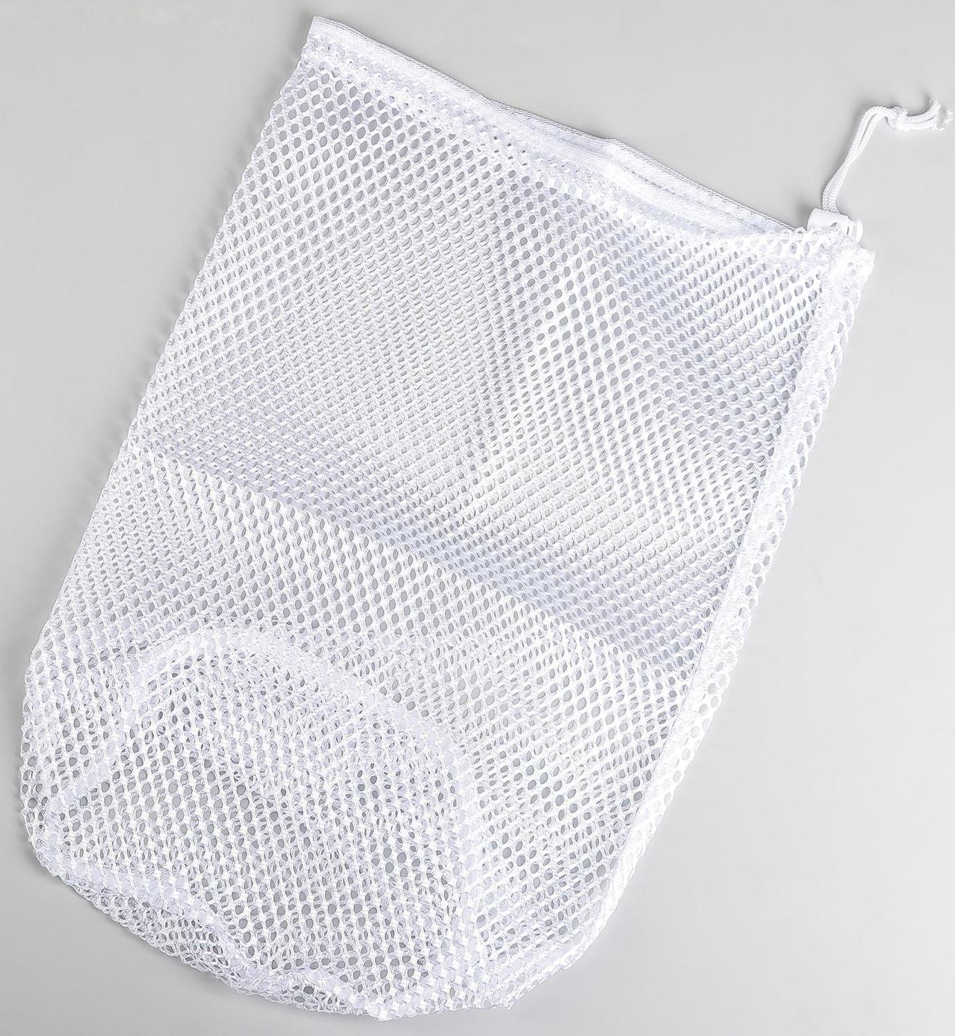 Мешок для стирки белья Доляна, 30×40 см, крупная сетка, цвет белый