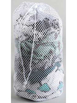 Мешок для стирки белья Доляна, 30×40 см, крупная сетка, цвет белый