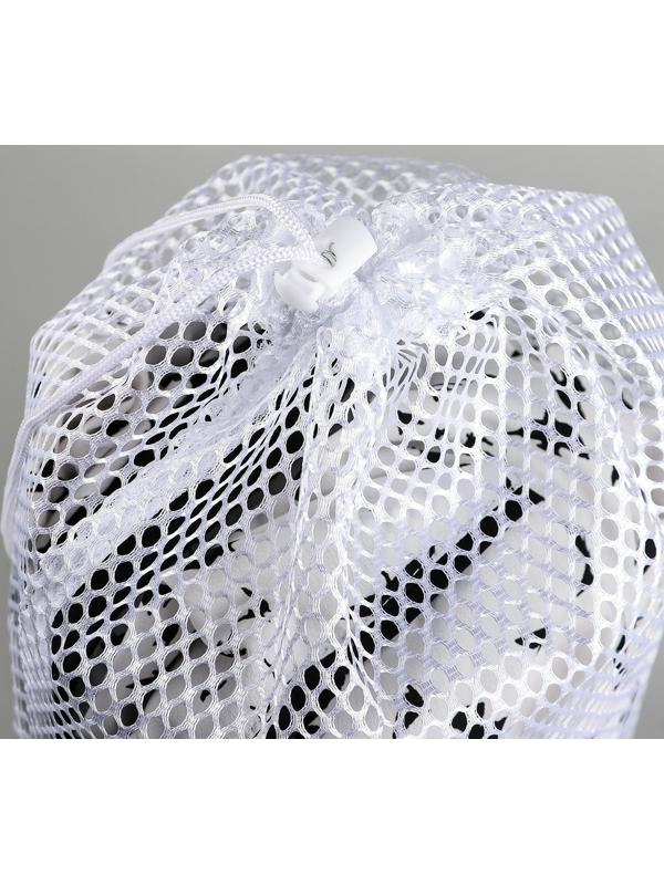 Мешок для стирки белья Доляна, 30×40 см, крупная сетка, цвет белый