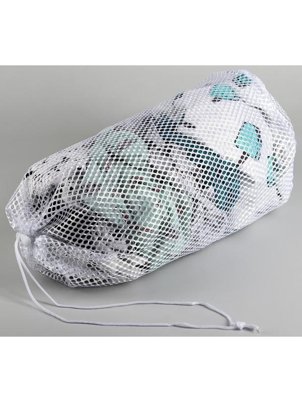 Мешок для стирки белья Доляна, 30×40 см, крупная сетка, цвет белый