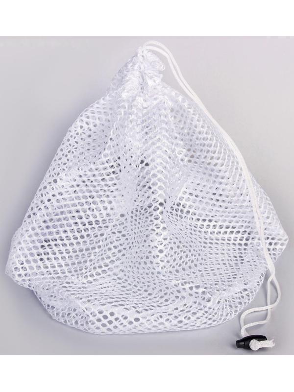 Мешок для стирки белья Доляна, 30×40 см, крупная сетка, цвет белый