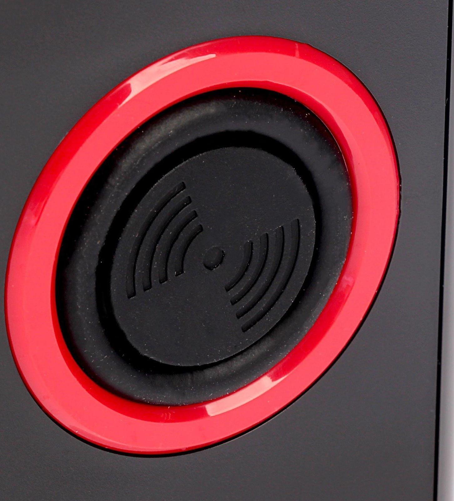 Компьютерные колонки 2.0 LuazON ES-02, Jack 3.5, USB, 0.9 м, черно-красные